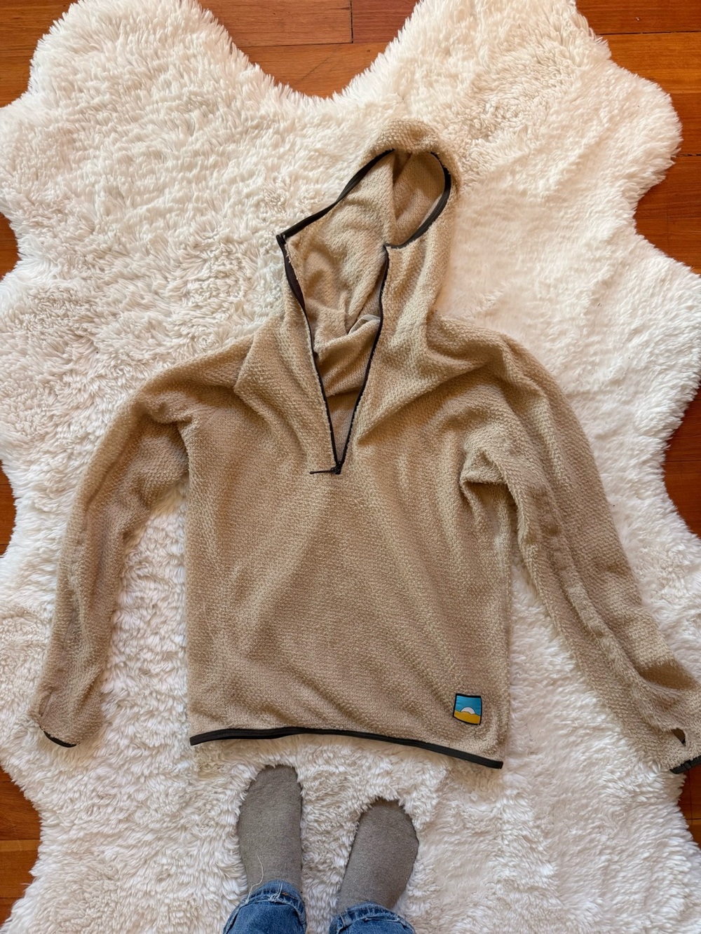 Women's Cozy Hooded Utility Jacket - Tan Senchi Designs